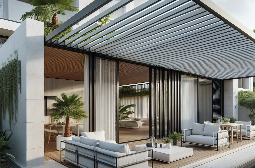 Pérgolas bioclimáticas para ampliar el salón hacia el exterior